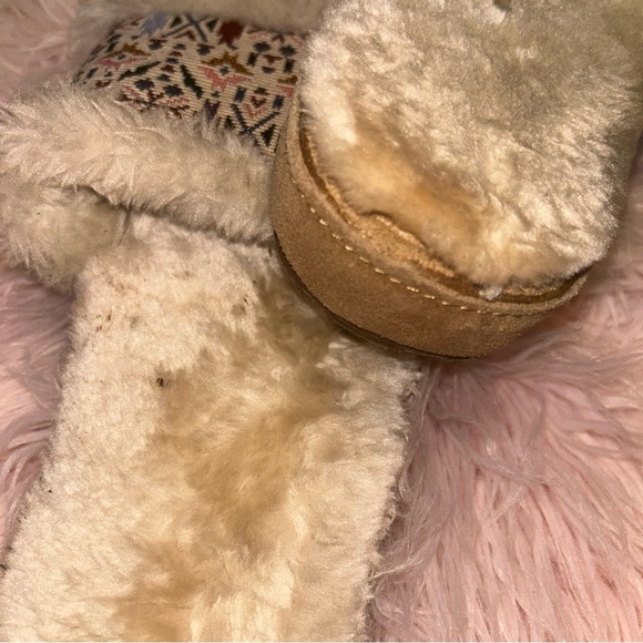 Minnetonka Womens Indoor Outdoor Suede Faux Fur Slide Slip-On Slippers Shoes 8 - Picture 4 of 6